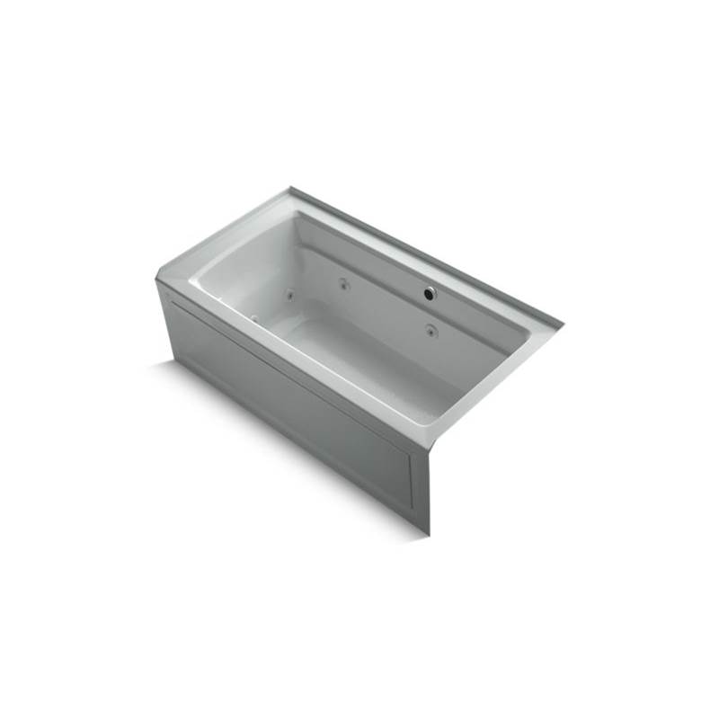 Fixtures, Etc.KohlerArcher® 60'' x 32'' alcove whirlpool bath with Bask® heated surface, integral apron, integral flange and right-hand drain