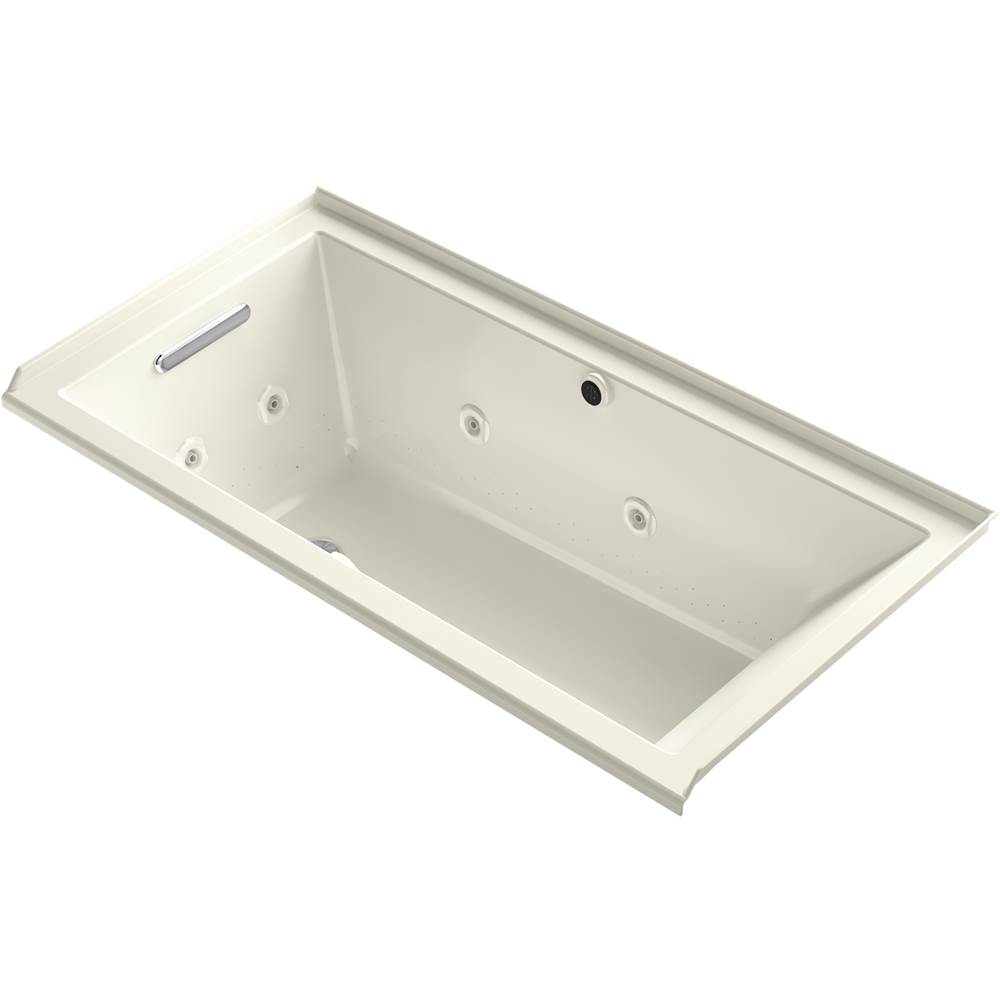 Fixtures, Etc.KohlerUnderscore® Rectangle 60'' x 30'' Heated BubbleMassage™ air bath with whirlpool, alcove, left drain