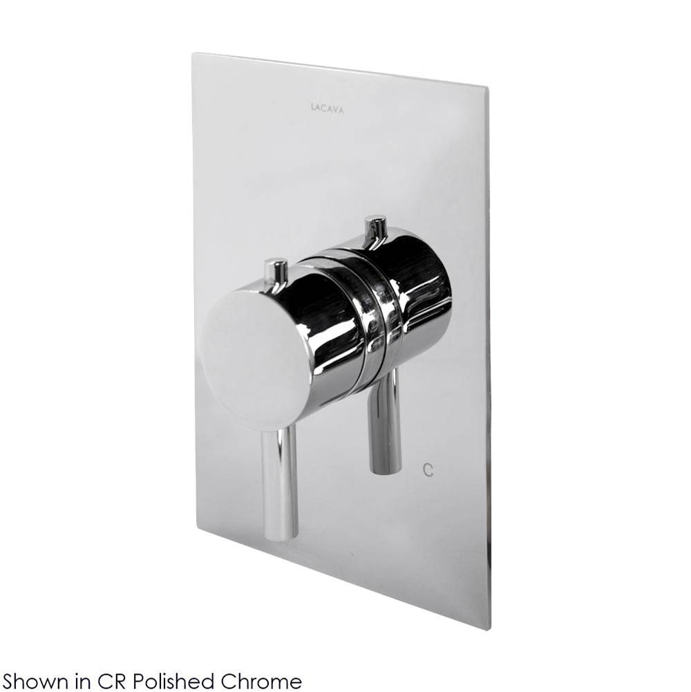 Fixtures, Etc.LacavaTRIM ONLY - Built-in thermostatic valve with single handle and rectangular backplate. Water flow rate: 10.5 gpm at 43.5 psi