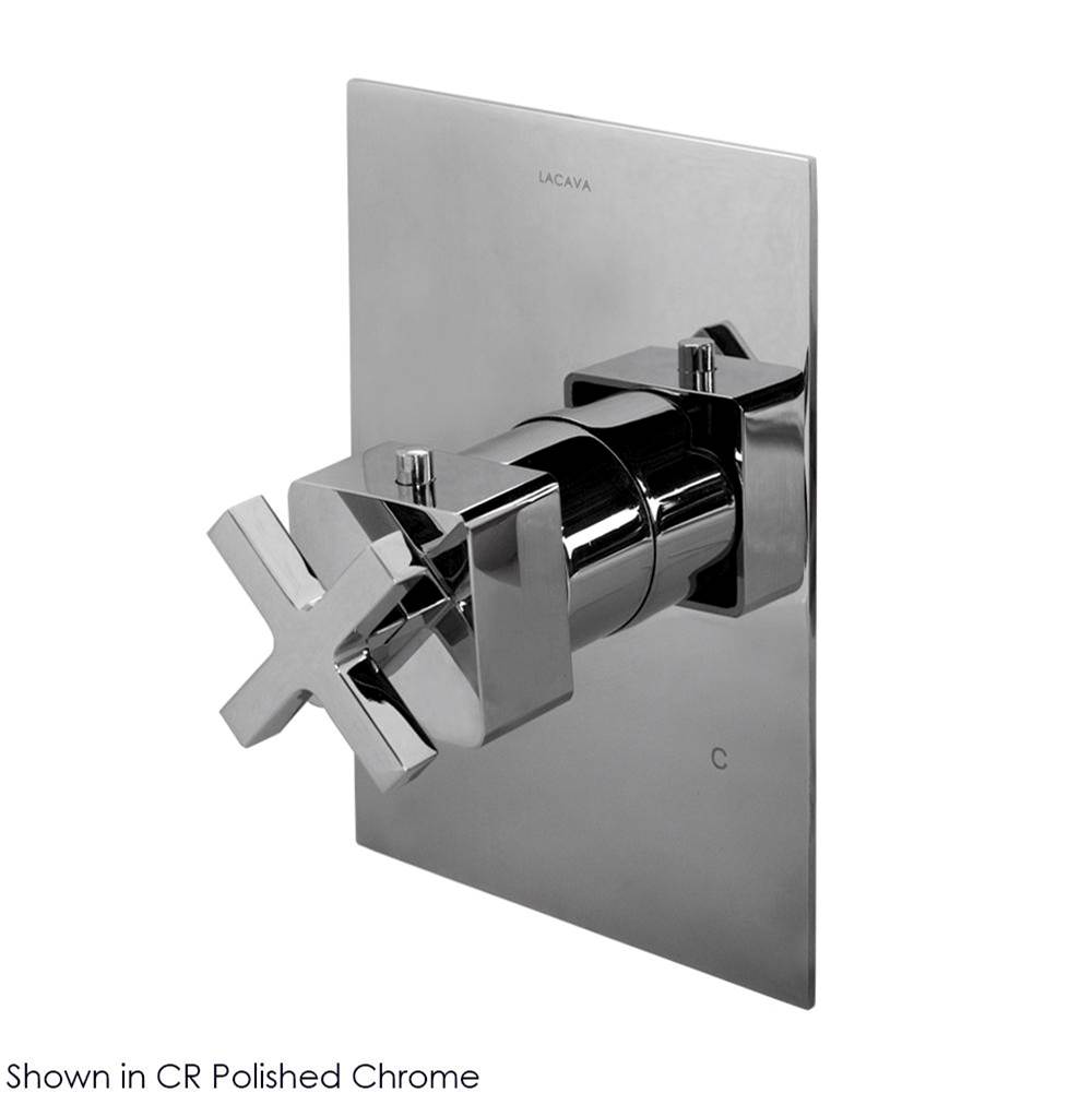 Fixtures, Etc.LacavaTRIM ONLY - Thermostatic Valve GPM 10 (60PSI) with  rectangular back plate and cross handle
