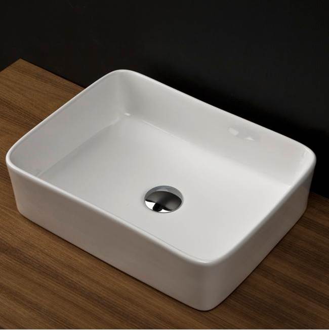 Fixtures, Etc.LacavaVessel porcelain Bathroom Sink w/o overflow,  Glazed exterior.19 1/8''W, 14 7/8 ''D, 5''H