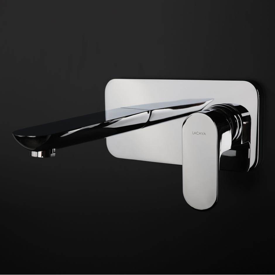 Fixtures, Etc.LacavaTRIM - Wall-mount two-hole faucet with one level handle and backplate.