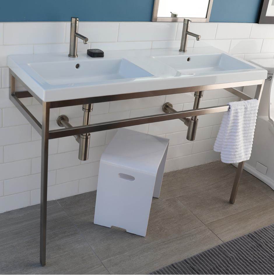 Fixtures, Etc.LacavaOptional solid surface shelf for  metal console stand with a towel bar AQQ-BX-56