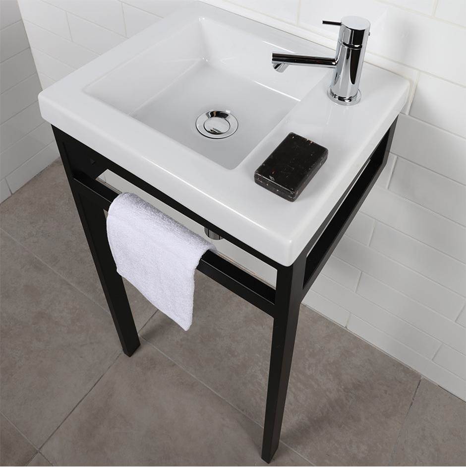 Fixtures, Etc.LacavaFloor-standing console stand with a towel bar (Bathroom Sink 5271 sold separately).