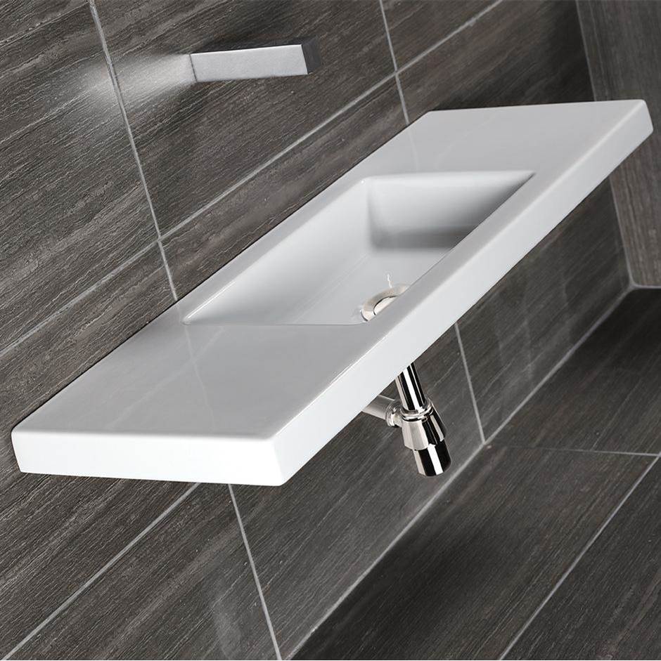 Fixtures, Etc.LacavaWall-mount, vanity top or self-rimming porcelain Bathroom Sink with an overflow.