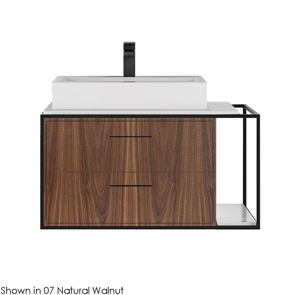 Fixtures, Etc.LacavaMetal frame  for wall-mount under-counter vanity LIN-VS-30L. Sold together with the cabinet and countertop.  W: 30'', D: 21'', H: 16''.