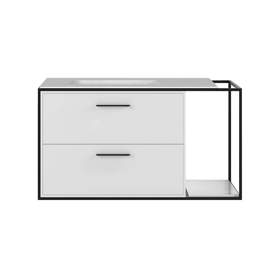 Fixtures, Etc.LacavaMetal frame  for wall-mount under-counter vanity LIN-UN-36L. Sold together with the cabinet and countertop.  W: 36'', D: 21'', H: 20''.
