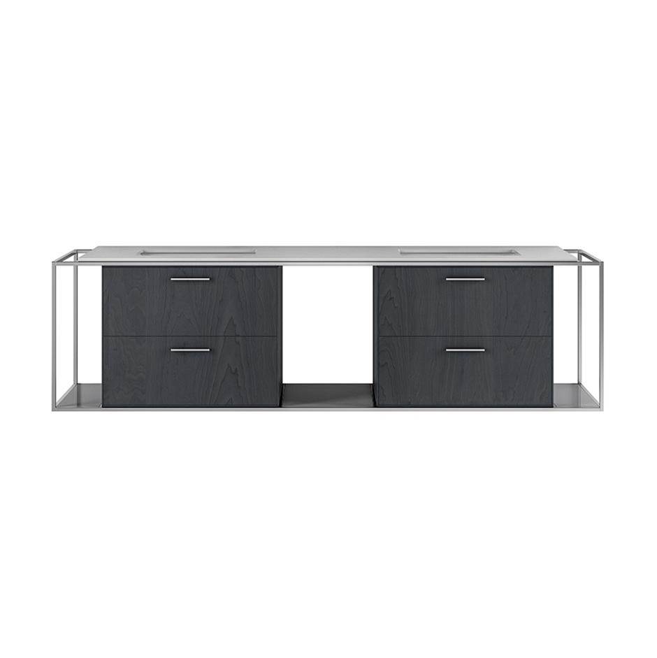 Fixtures, Etc.LacavaMetal frame  for wall-mount under-counter vanity LIN-UN-72A. Sold together with the cabinet and countertop.  W: 72'', D: 21'', H: 20''.