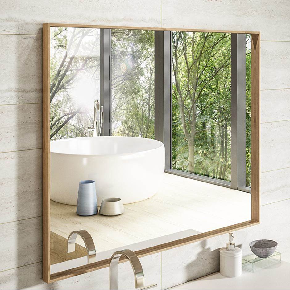 Fixtures, Etc.LacavaWall-mount mirror in wooden or metal frame. W:41'', H:34'', D: 2''.