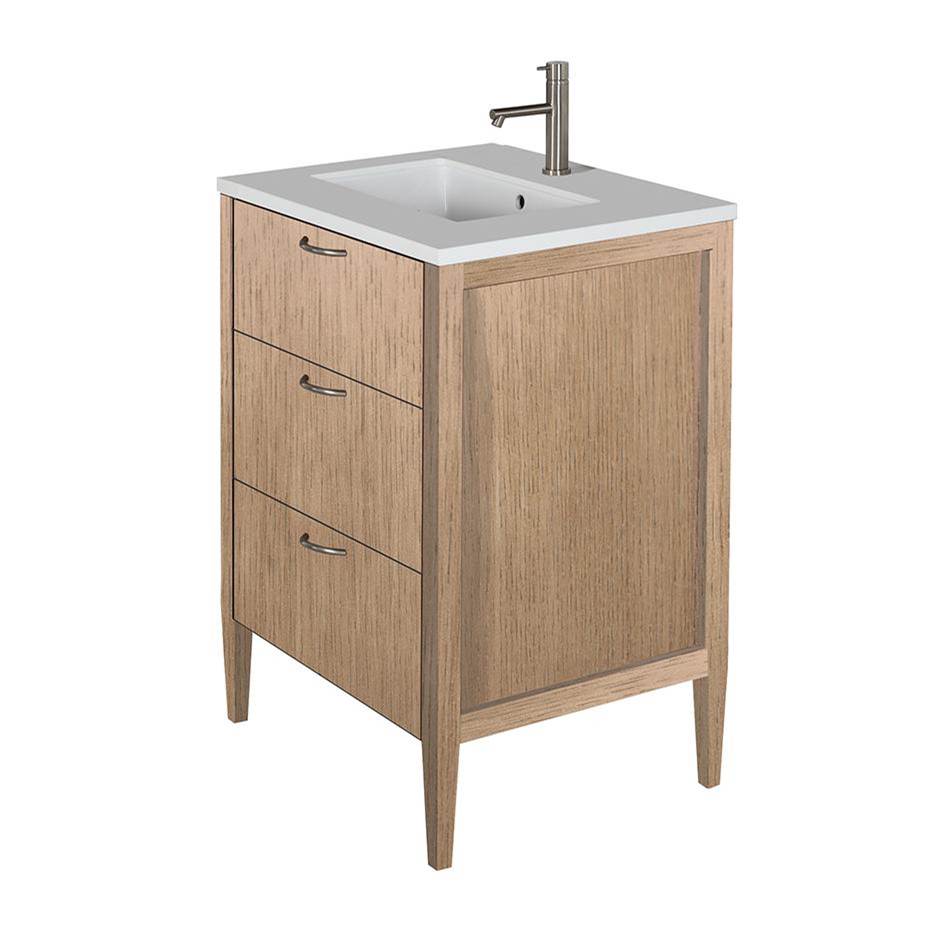 Fixtures, Etc.LacavaFree-standing under-counter vanity with two drawers(pulls included), the top drawer has U-shaped notch for plumbing.