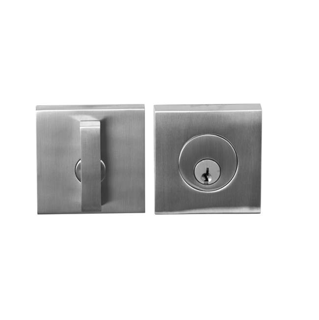 Fixtures, Etc.LinneaSquare Deadbolt Single Cylinder, Polished Stainless Steel