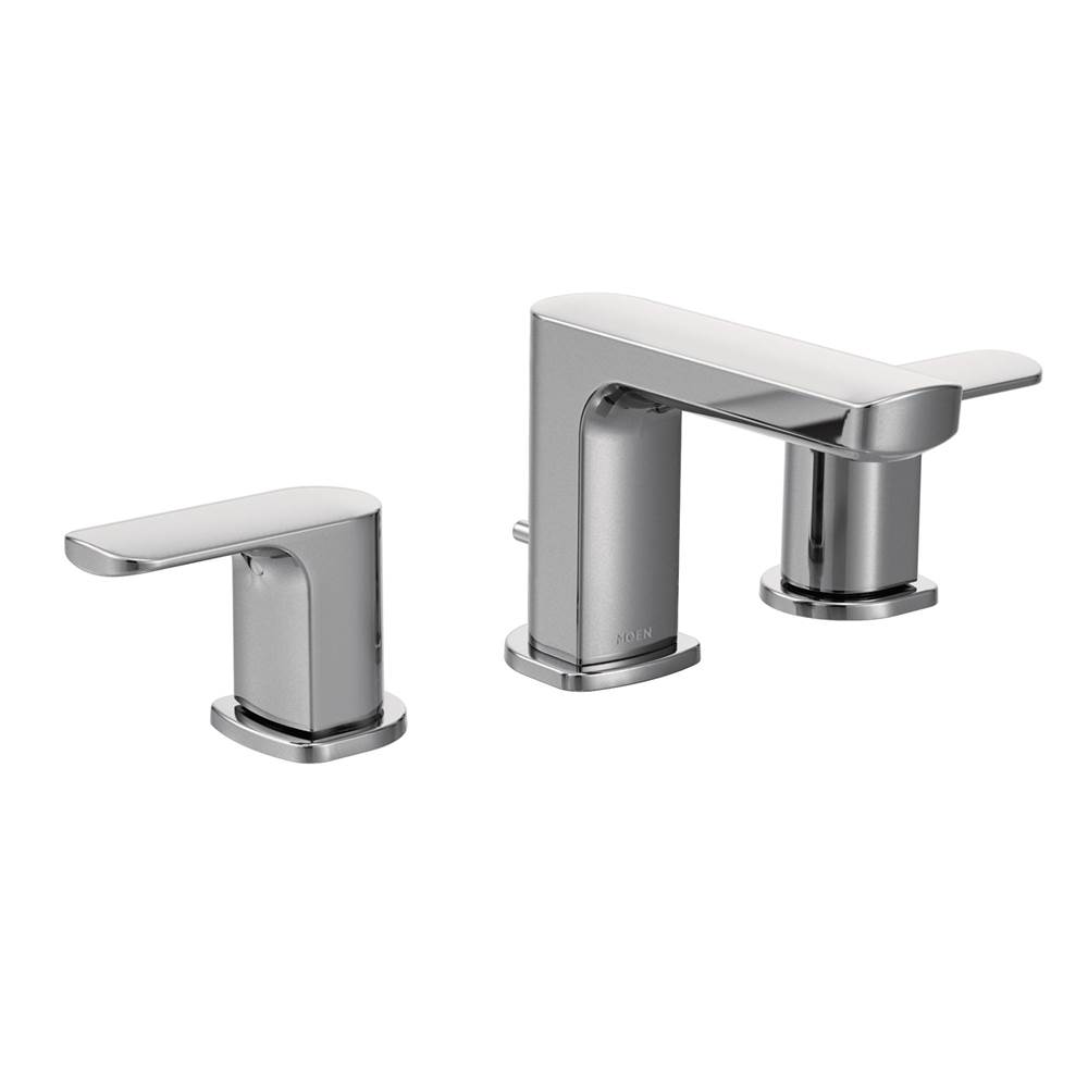 Fixtures, Etc.MoenRizon Two-Handle Widespread Bathroom Faucet, Valve Required, Chrome