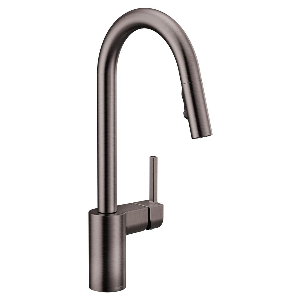 Fixtures, Etc.MoenAlign One-Handle Modern Kitchen Pulldown Faucet with Reflex and Power Clean Spray Technology, Spot Resist Black Stainless