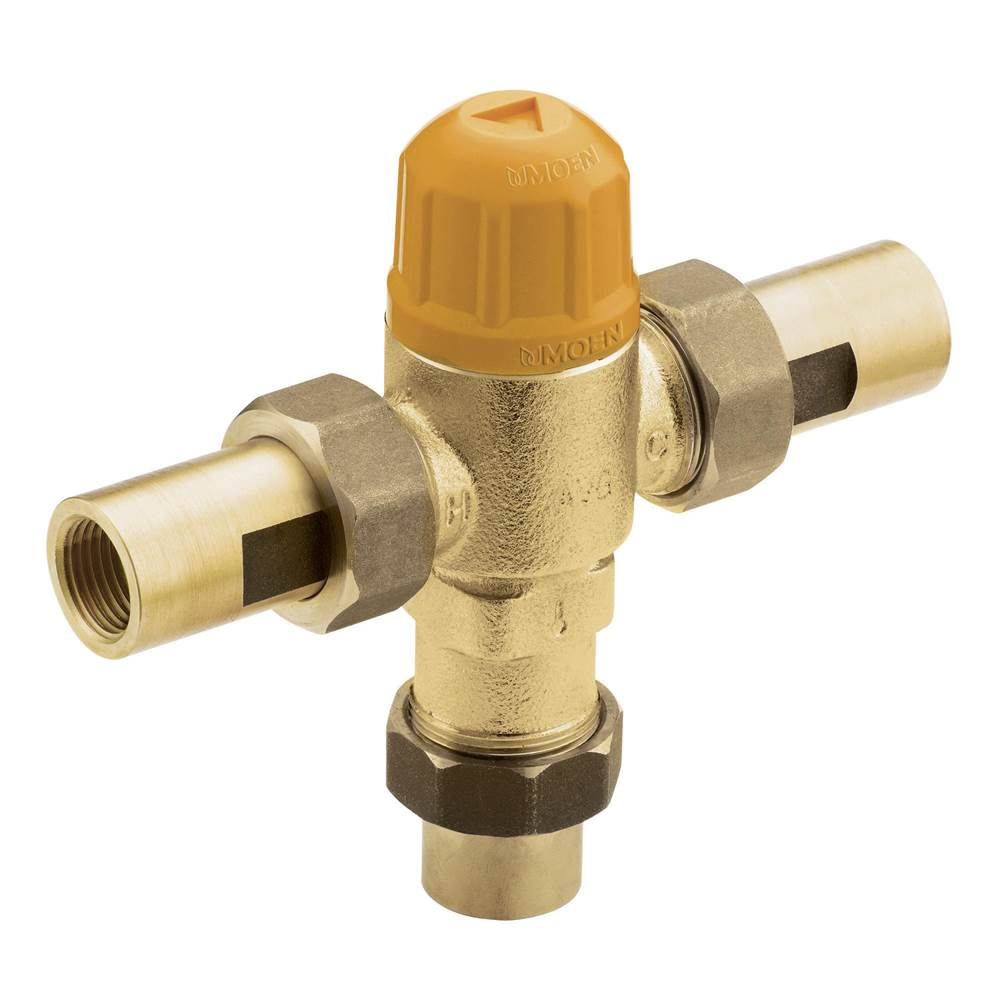 Fixtures, Etc.MoenAdjustable temperature thermostatic mixing valve 1/2'' CC connections