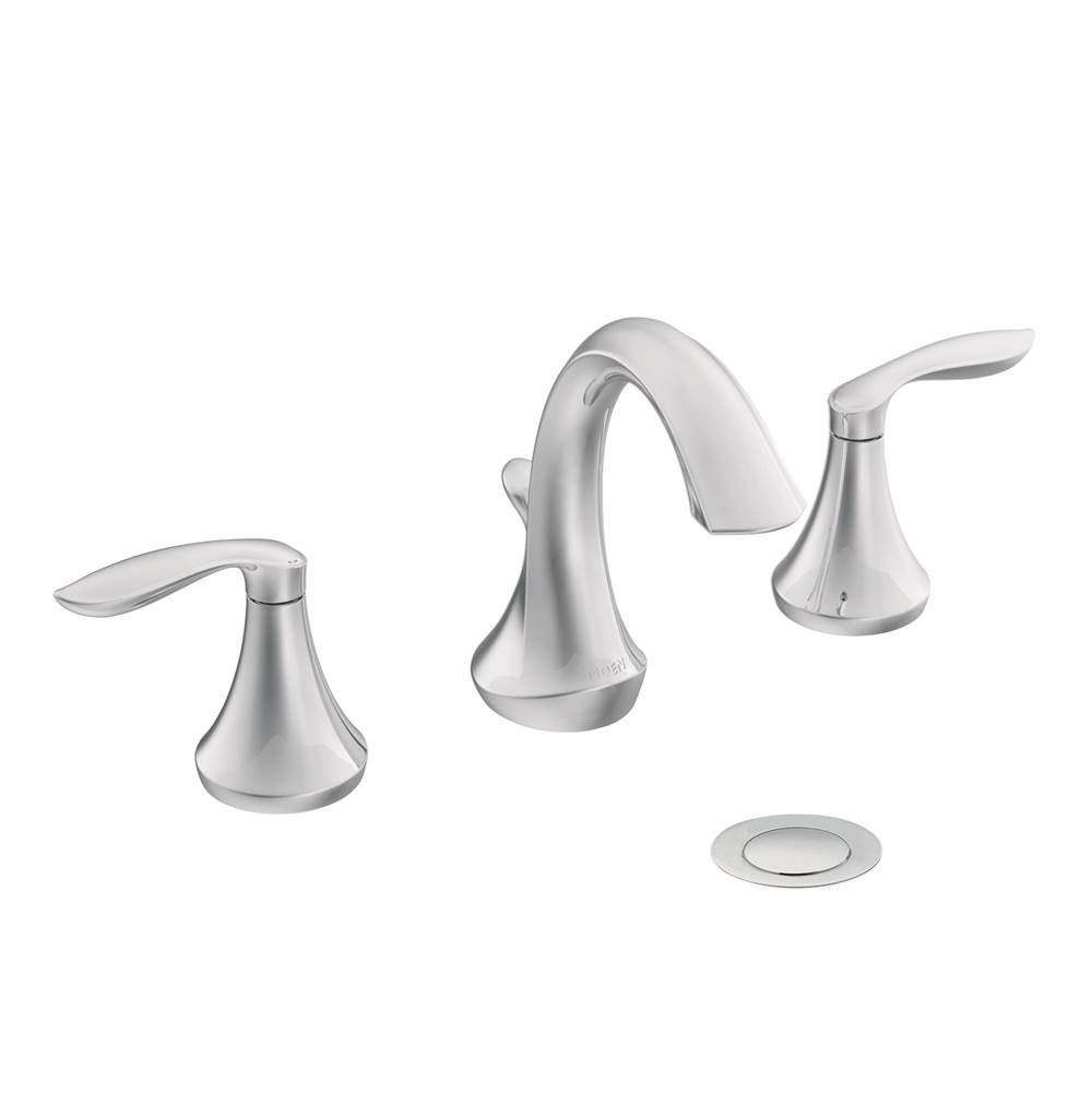 Fixtures, Etc.MoenEva 8 in. Widespread 2-Handle High-Arc Bathroom Faucet Trim Kit in Chrome (Valve Sold Separately)