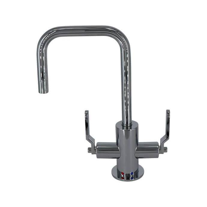 Fixtures, Etc.Mountain PlumbingHot & Cold Water Faucet with Contemporary Round Body & Industrial Lever Handles (90-degree Spout)