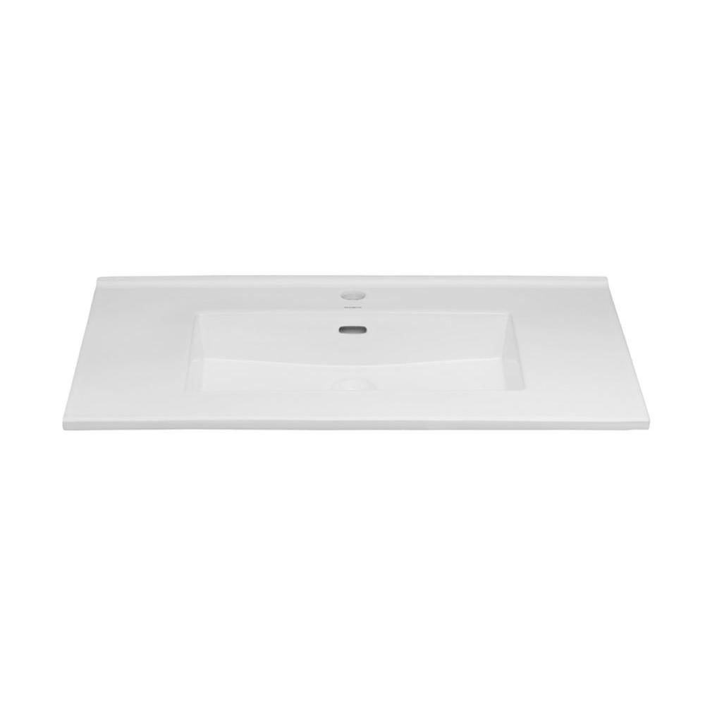 Fixtures, Etc.Ronbow32'' Larisa™ Ceramic Sinktop with Single Faucet Hole in White