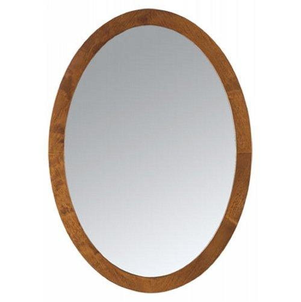 Fixtures, Etc.Ronbow23'' Contemporary Solid Wood Framed Oval Bathroom Mirror in Dark Cherry