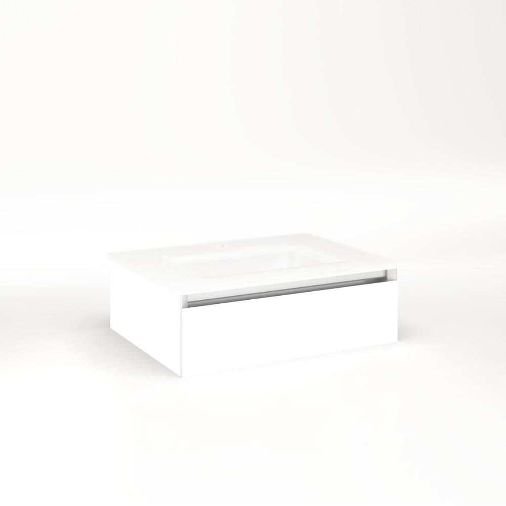 Fixtures, Etc.RobernCartesian Vanity, 24'' x 7-1/2'' x 18'', White, Tip Out Drawer, No Night Light