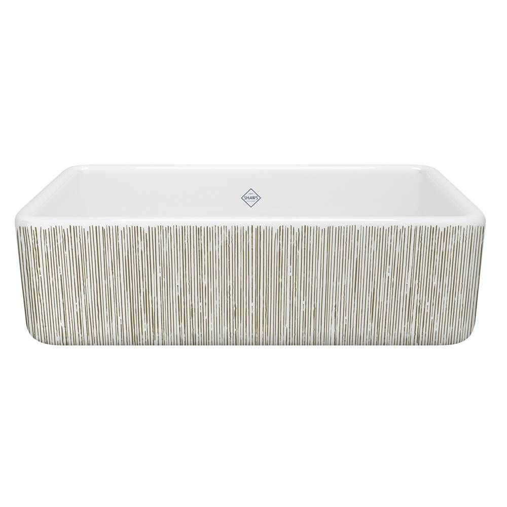 Fixtures, Etc.RohlLancaster™ 33'' Single Bowl Farmhouse Apron Front Fireclay Kitchen Sink With Lines Design