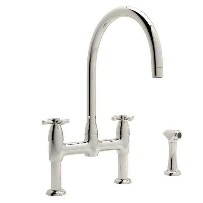 Fixtures, Etc.RohlHolborn™ Bridge Kitchen Faucet With C-Spout and Side Spray