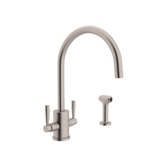 Fixtures, Etc.RohlHolborn™ Two Handle Kitchen Faucet With C-Spout and Side Spray