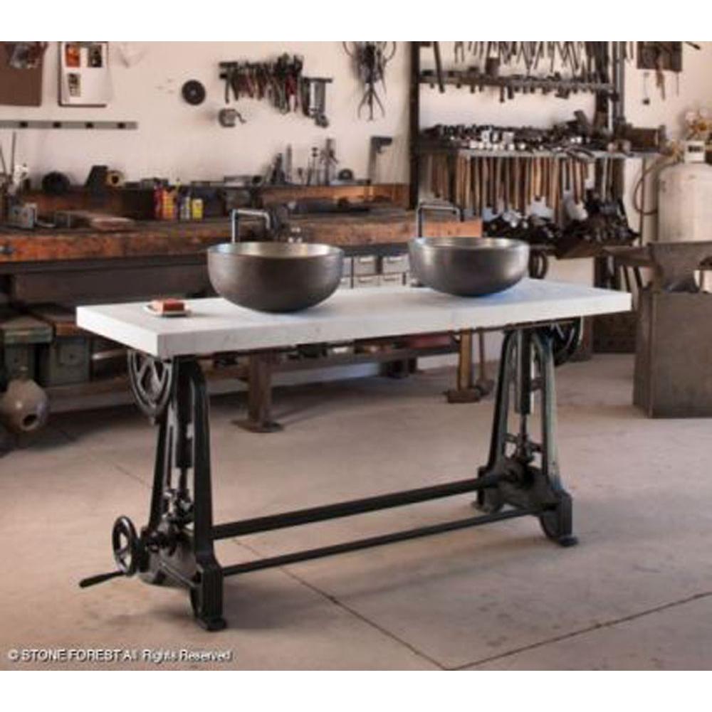 Fixtures, Etc.Stone ForestIndustrial Console W/ 2'' Marble Top