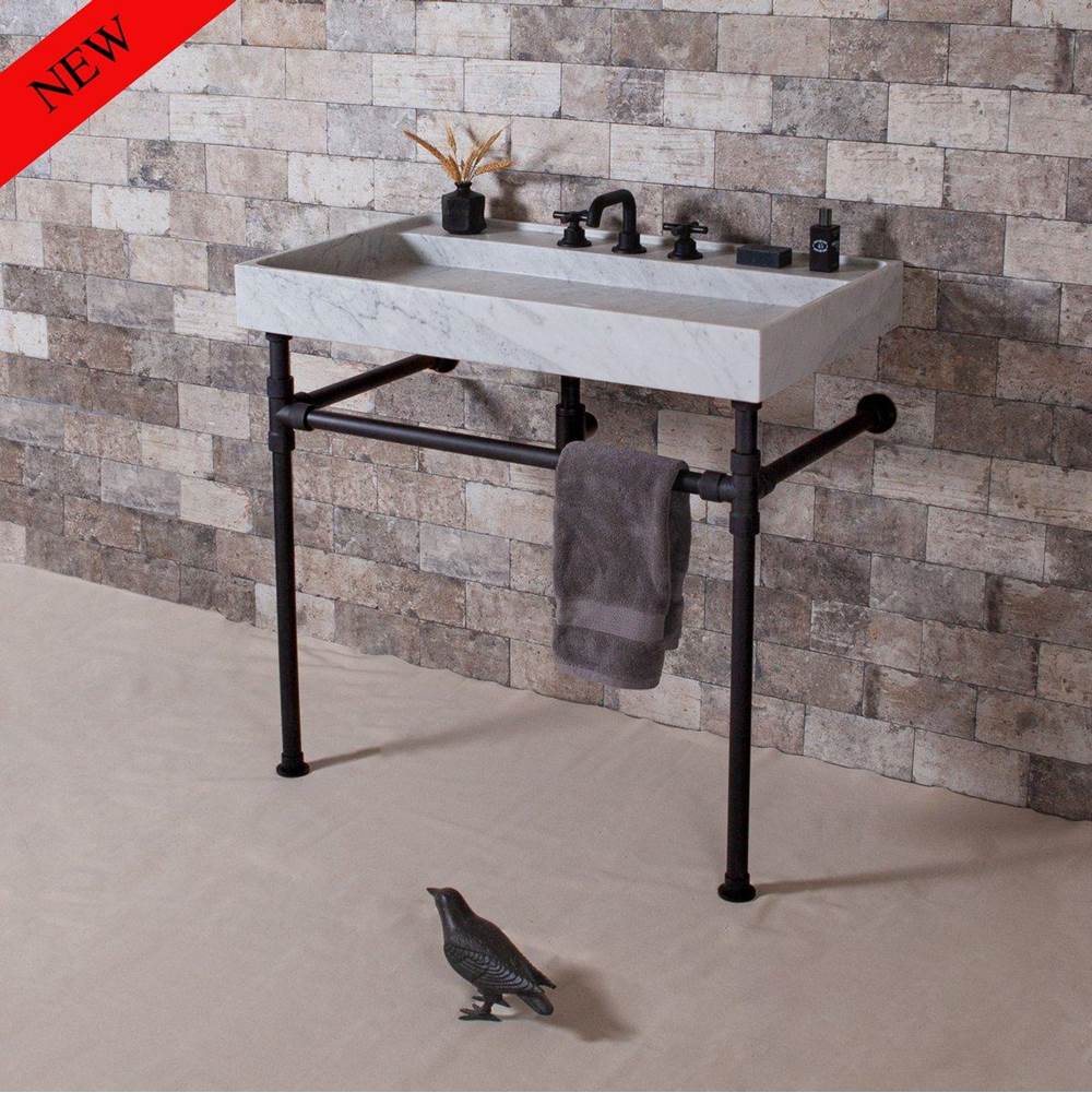 Fixtures, Etc.Stone ForestElemental Legs With Crossbar, For 24''X22'' Sinks.  Not For Trough Consoles