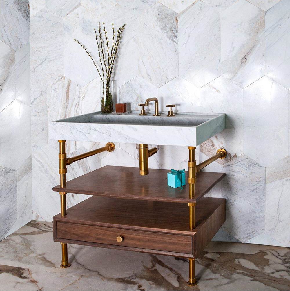 Stone Forest Consoles Only Lavatory Consoles item PFS-TD-36-PN-WSD6-WLNT