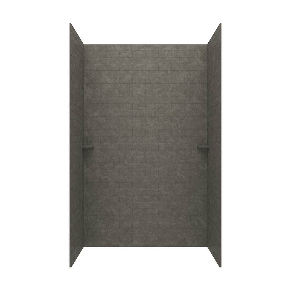 Fixtures, Etc.SwanSTMK96-3662 36 x 62 x 96 Swanstone® Classic Subway Tile Glue up Shower Wall Kit in Charcoal Gray