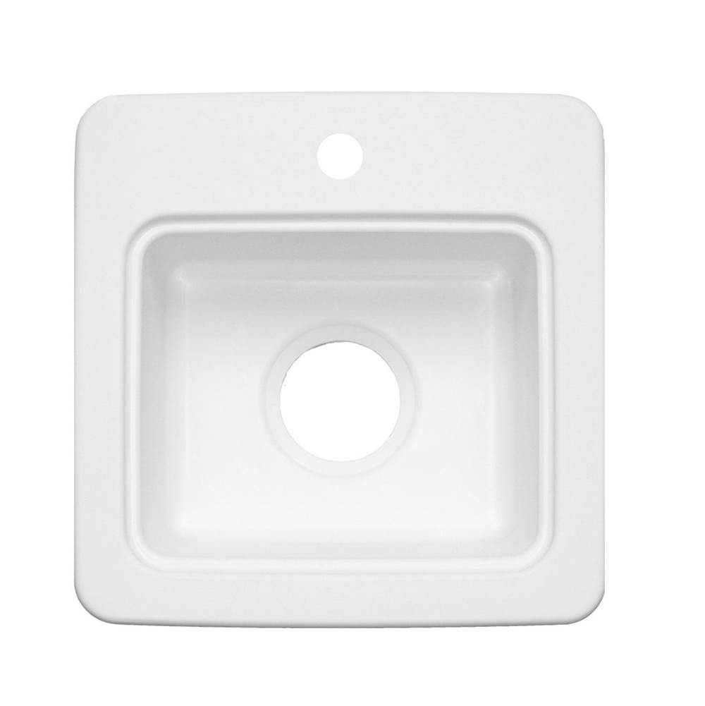 Fixtures, Etc.SwanBS-1515 15 x 15 Swanstone® Dual Mount Entertainment Sink in White