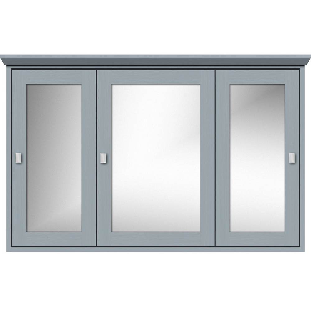 Fixtures, Etc.Strasser Woodenworks48 X 6.5 X 31.5 Inset Med Cab Tri-View Square Silver Oak