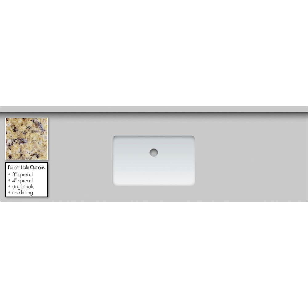 Fixtures, Etc.Strasser Woodenworks61 X 19 X 1.25 Countertop Granite New Ven Gold Sm Rect White