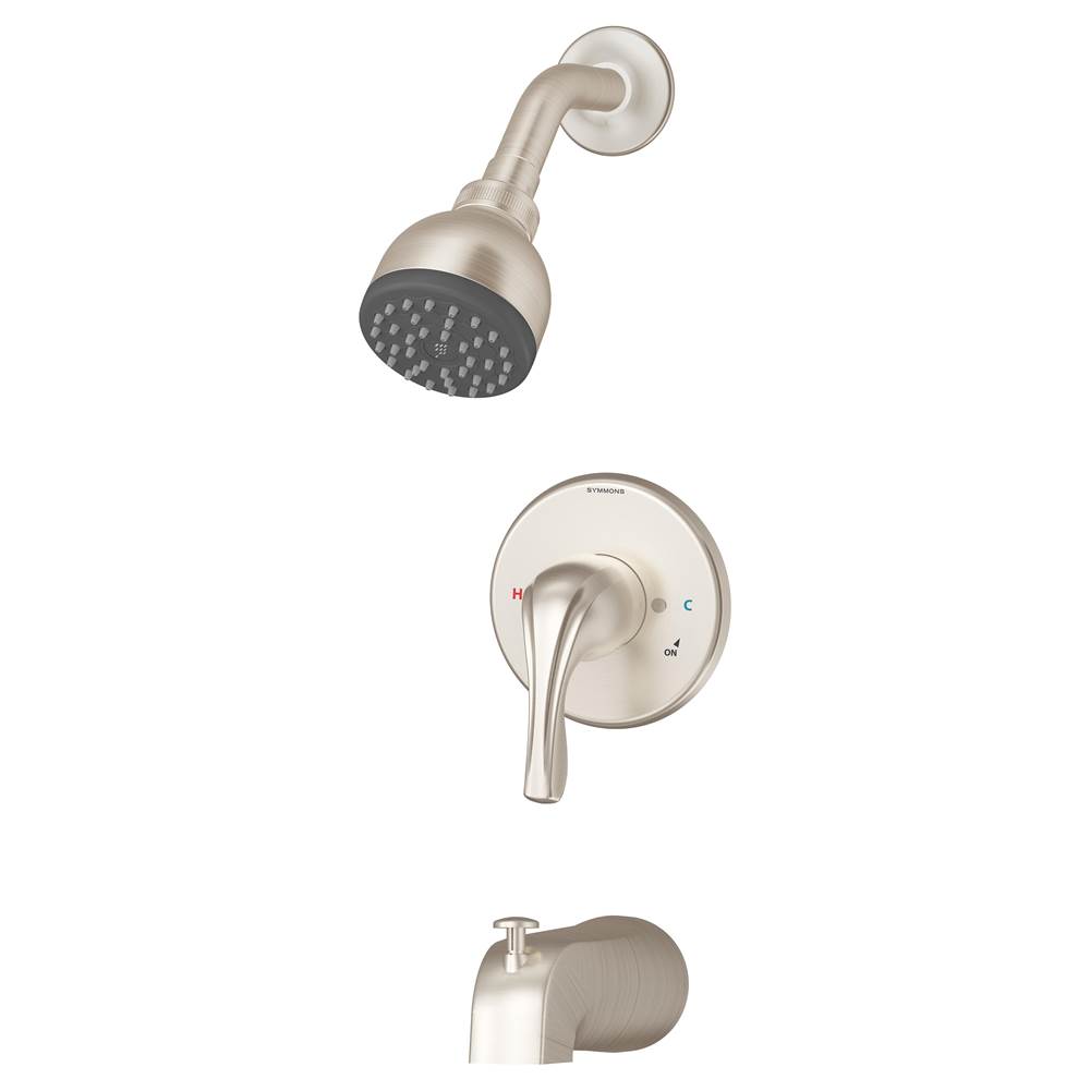 Fixtures, Etc.SymmonsOrigins Single Handle 1-Spray Tub and Shower Faucet Trim in Satin Nickel - 1.5 GPM (Valve Not Included)