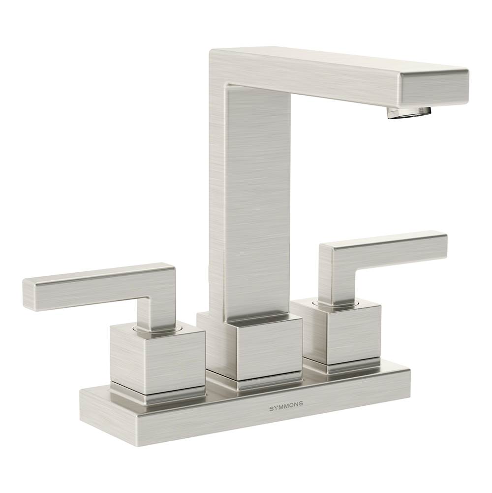 Fixtures, Etc.SymmonsDuro 4 in. Centerset 2-Handle Bathroom Faucet with Drain Assembly in Satin Nickel (1.5 GPM)