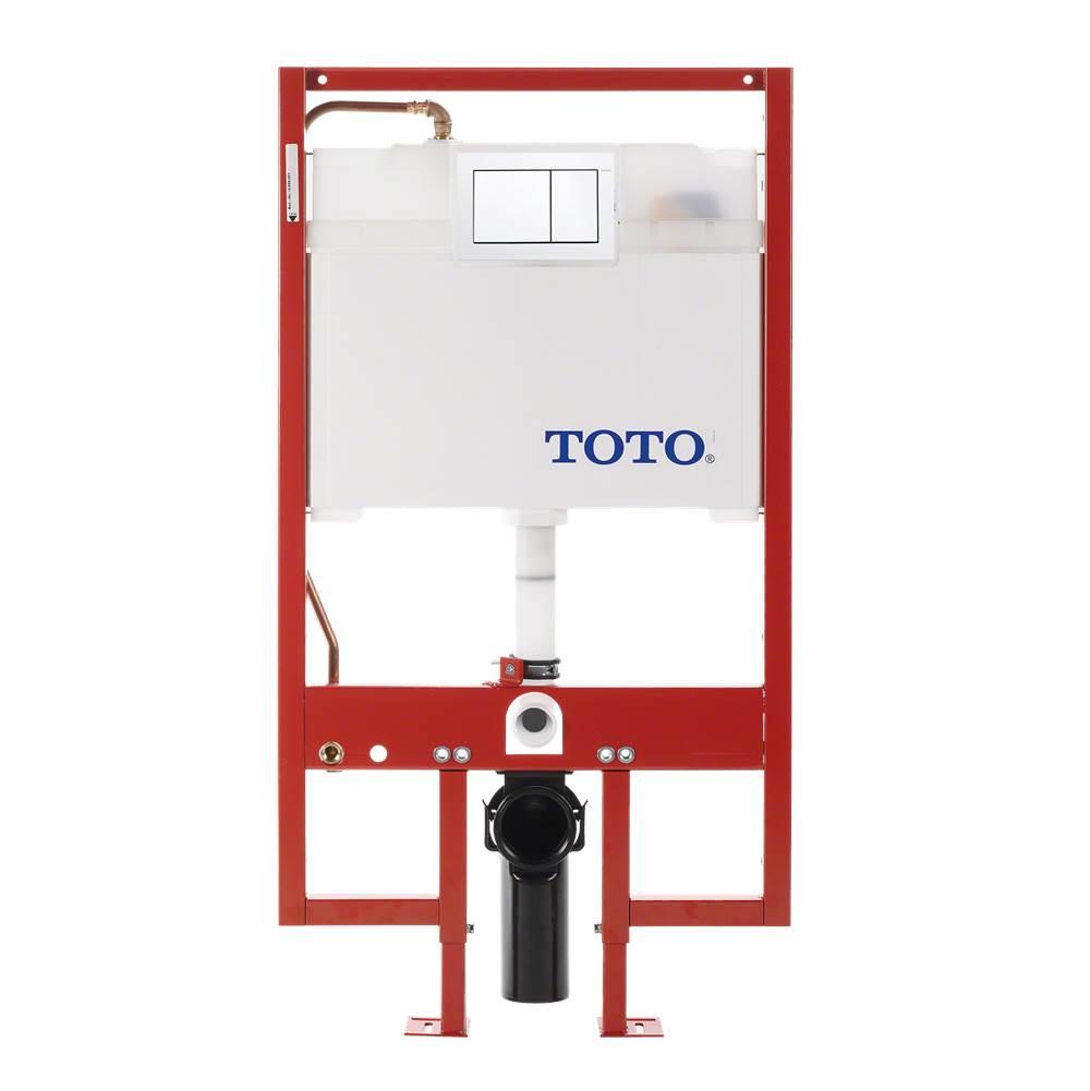 Fixtures, Etc.TOTOToto® Duofit® In-Wall Dual Flush 0.9 And 1.6 Gpf Tank System Copper Supply Line And White Rectangular Push Plate
