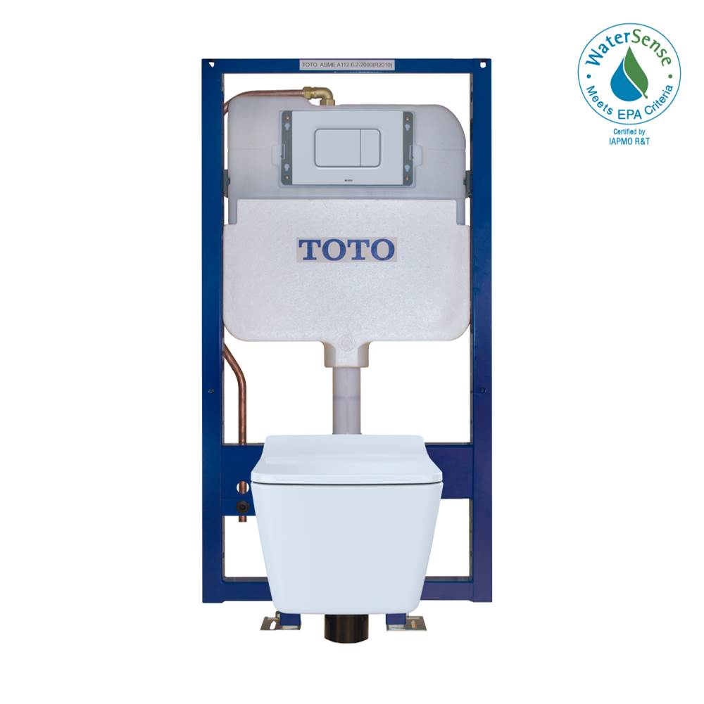 Fixtures, Etc.TOTOToto® Sp Wall-Hung Square-Shape Toilet And Duofit® In-Wall 1.28 And 0.9 Gpf Dual-Flush Tank System With Copper Supply
