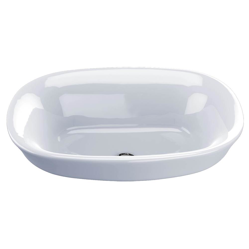 Fixtures, Etc.TOTOToto® Maris™ Oval Semi-Recessed Vessel Bathroom Sink With Cefiontect, Cotton White