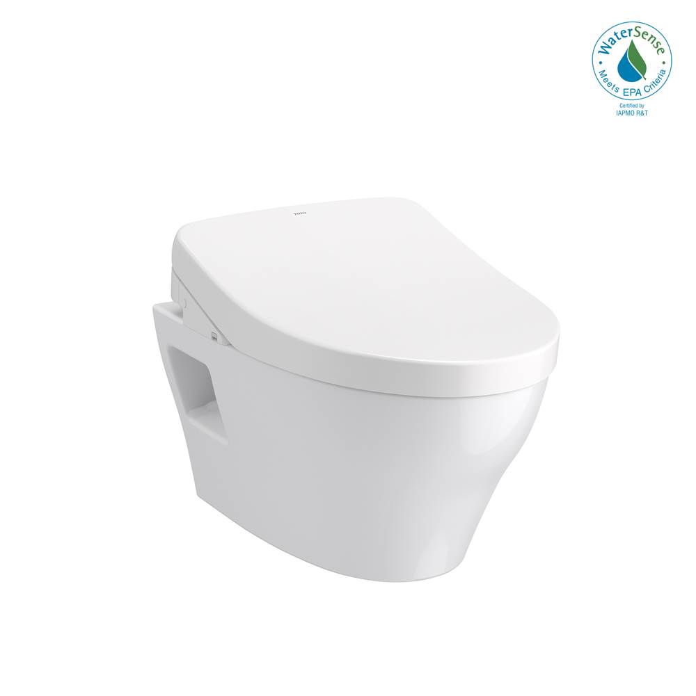 Fixtures, Etc.TOTOToto® Washlet®+ Ep Wall-Hung Elongated Toilet With S500E Bidet Seat And Duofit® In-Wall 0.9 And 1.28 Gpf Dual-Flush Tank System, Matte Silver