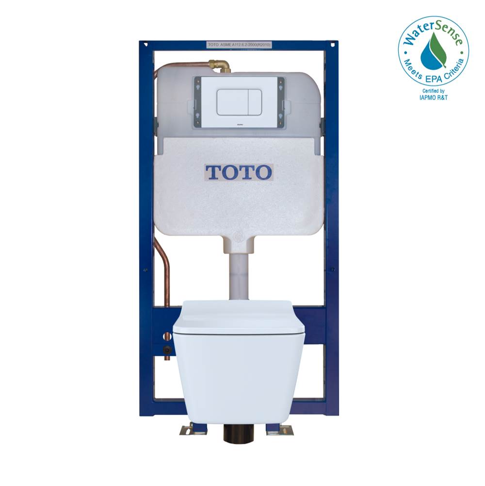 Fixtures, Etc.TOTOToto® Sp Wall-Hung Square-Shape Toilet And Duofit® In-Wall 1.28 And 0.9 Gpf Dual-Flush Tank System With Copper Supply