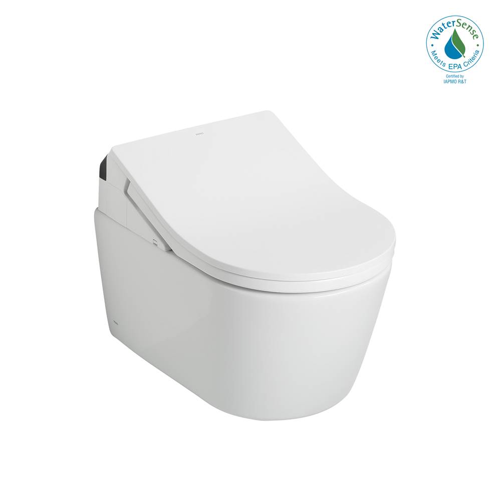 Fixtures, Etc.TOTOToto® Washlet®+ Rp Wall-Hung D-Shape Toilet With Rx Bidet Seat And Duofit® In-Wall 1.28 And 0.9 Gpf Auto Dual-Flush Tank System, Matte Silver