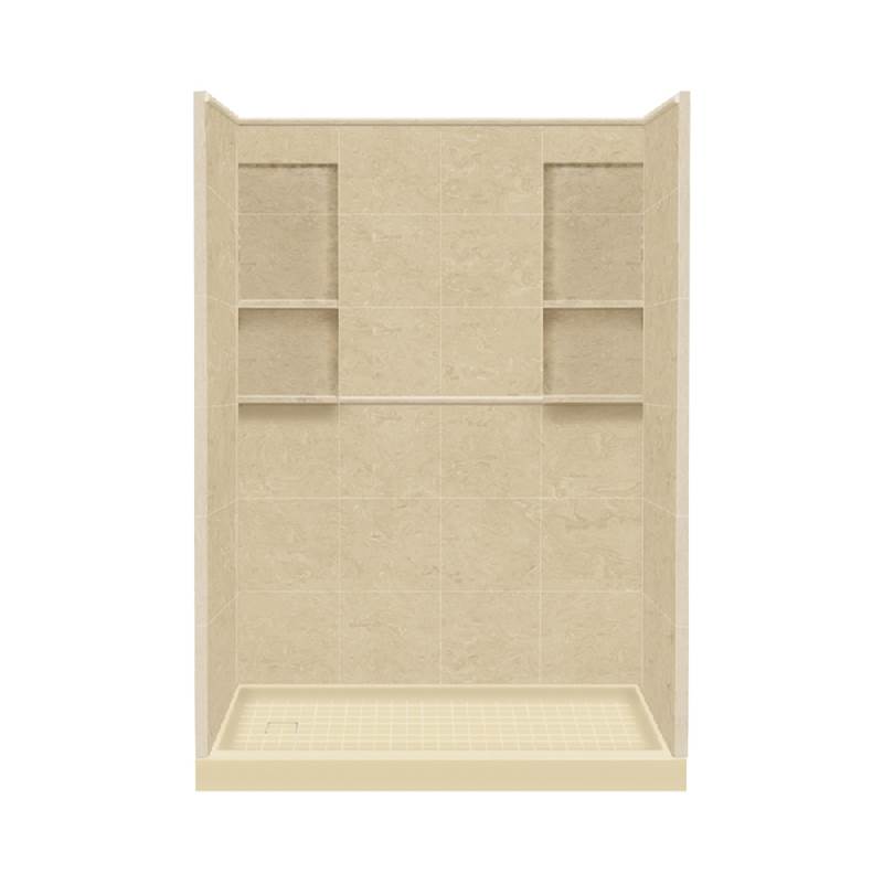 Fixtures, Etc.Transolid32'' x 60'' x 83'' Solid Surface Left-Hand Alcove Shower Kit in Almond Sky