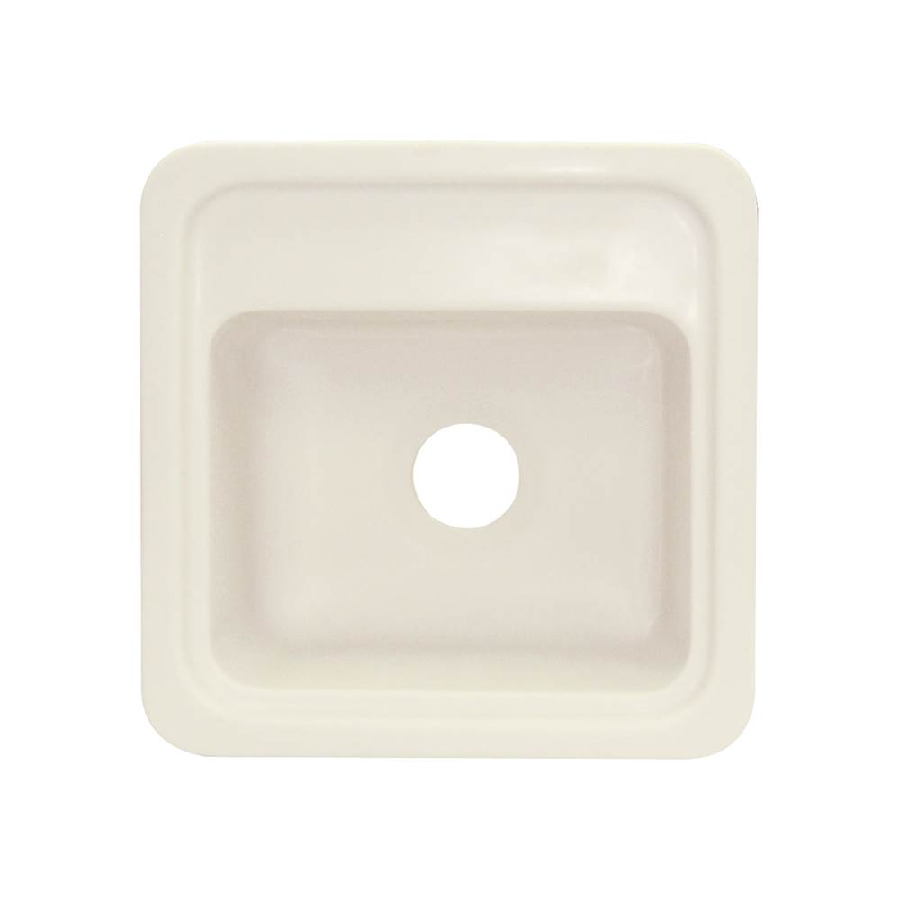 Fixtures, Etc.TransolidConcord 18in x 18in Solid Surface Drop-in Single Bowl Kitchen Sink, in Biscuit
