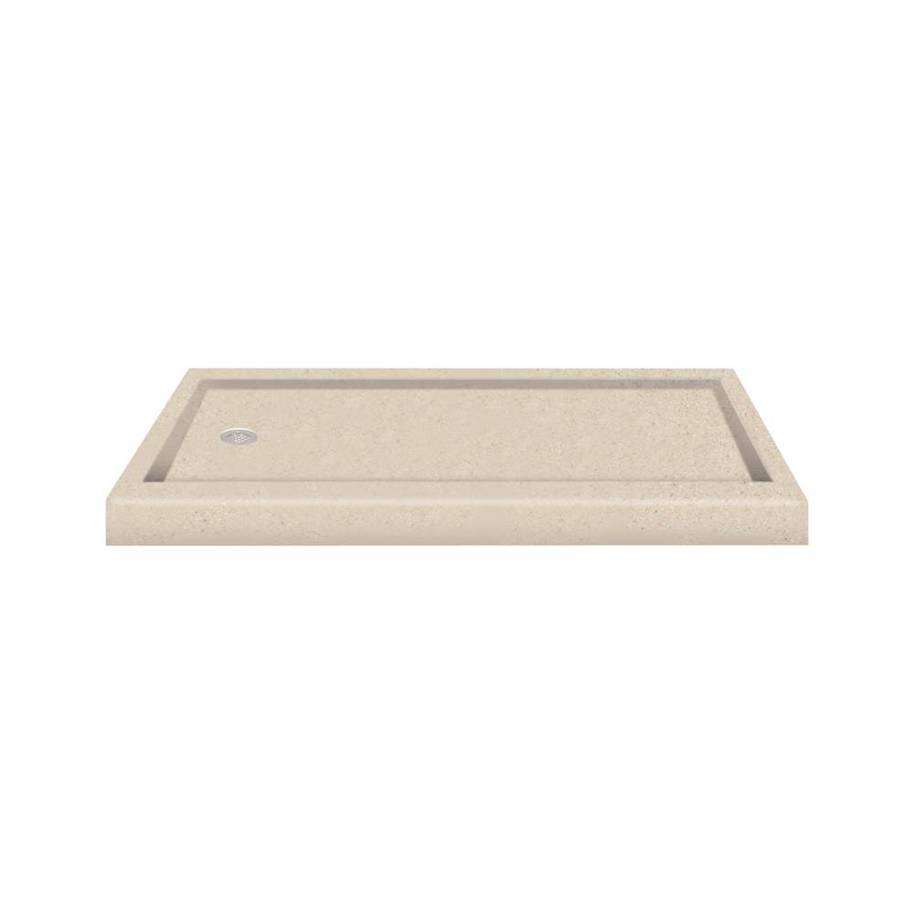 Fixtures, Etc.Transolid60'' x 32'' Decor Solid Surface Left-Hand Shower Base in Sand Castle
