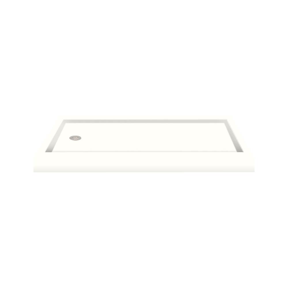 Fixtures, Etc.Transolid60'' x 32'' Decor Solid Surface Left-Hand Shower Base in White