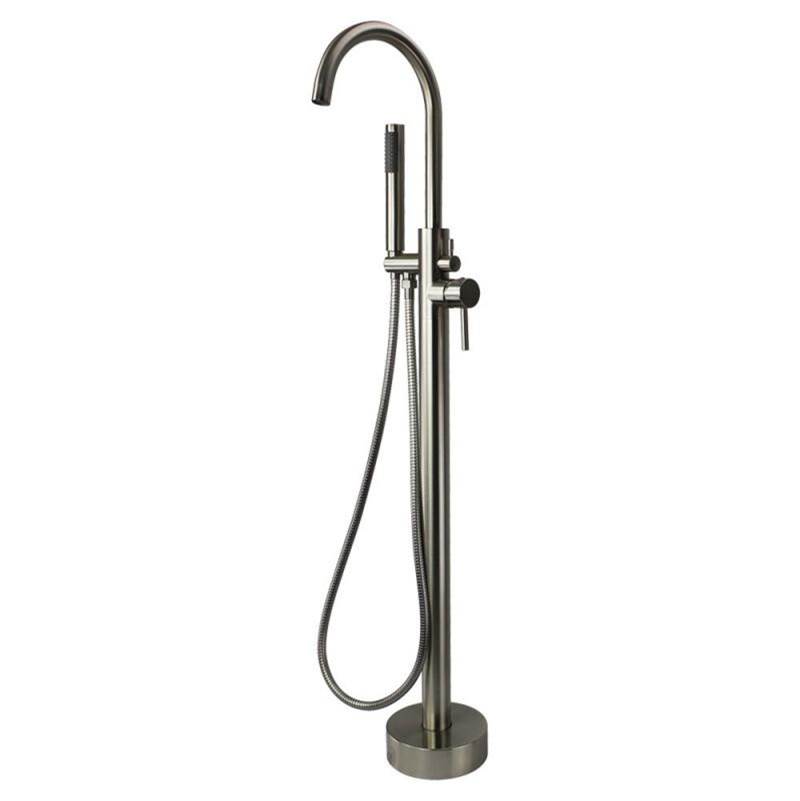 Fixtures, Etc.TransolidPeyton Free Standing Tub Filler With Hand Shower, Brushed Nickel
