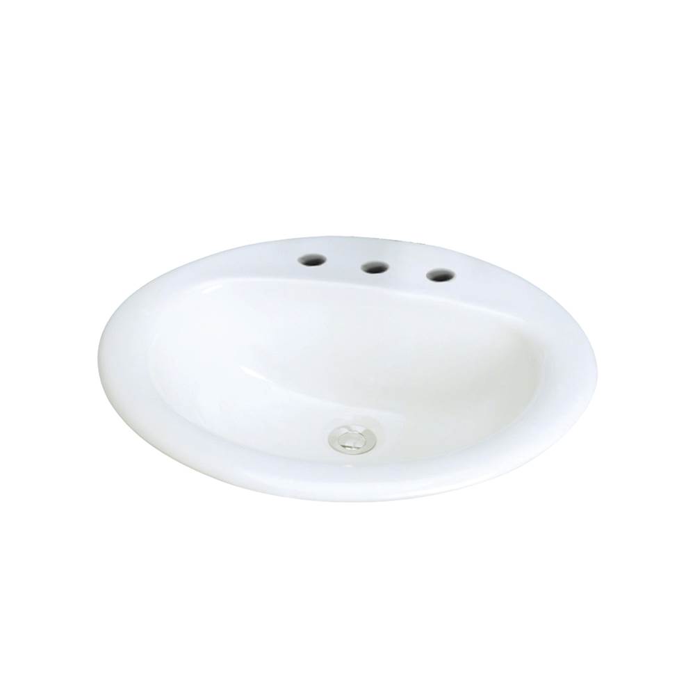 Fixtures, Etc.TransolidAkron Vitreous China 20-in Drop-in Lavatory with 8-in CC Faucet Holes