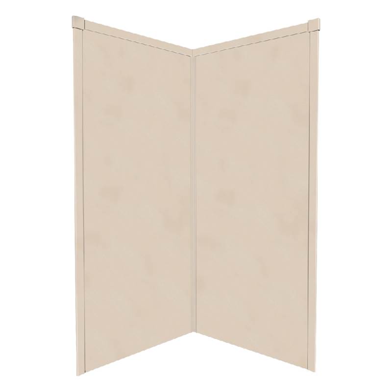 Fixtures, Etc.Transolid36'' x 36'' x 72'' Decor Corner Shower Wall Kit in Sand Castle