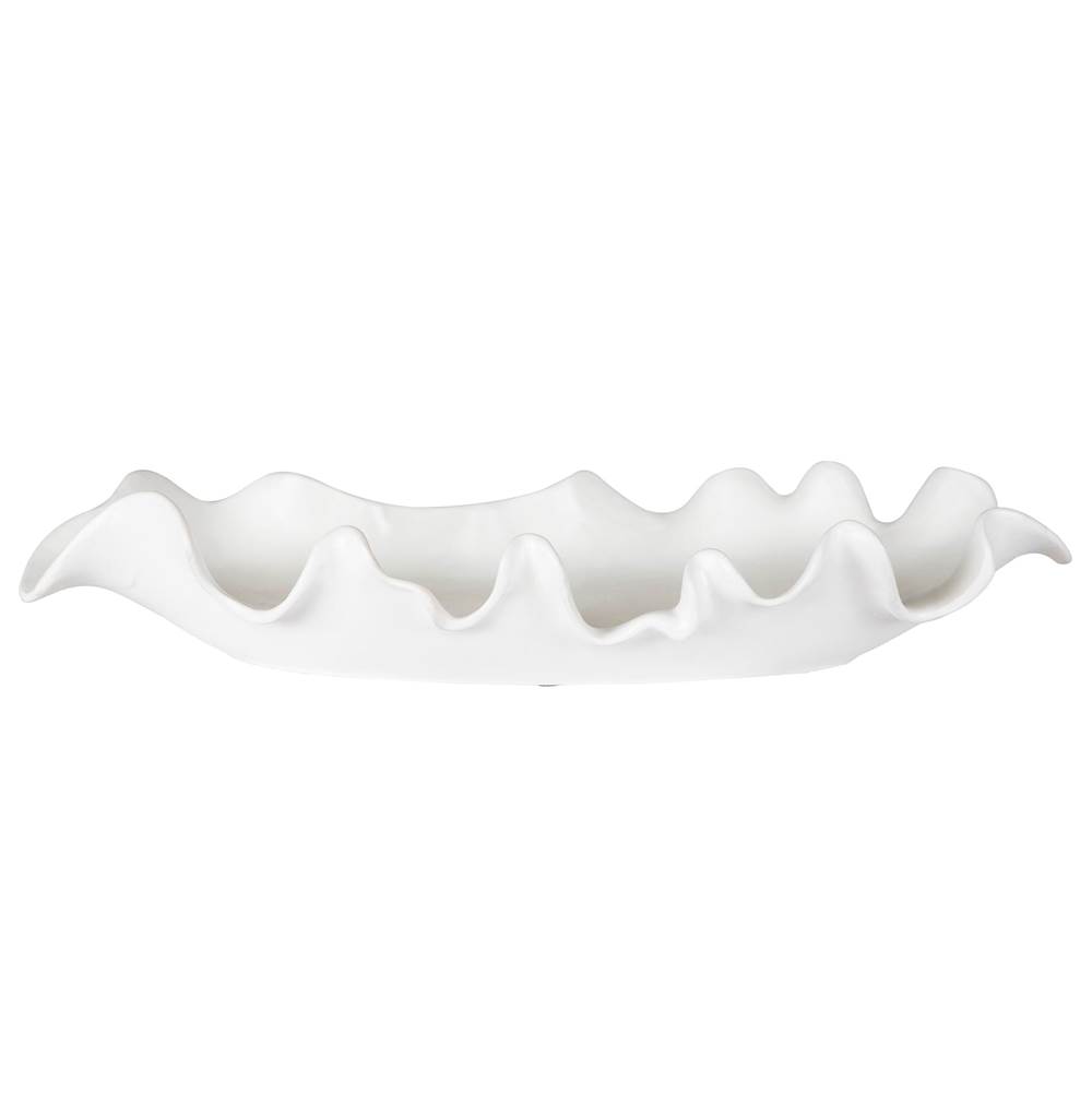 Fixtures, Etc.UttermostUttermost Ruffled Feathers Modern White Bowl