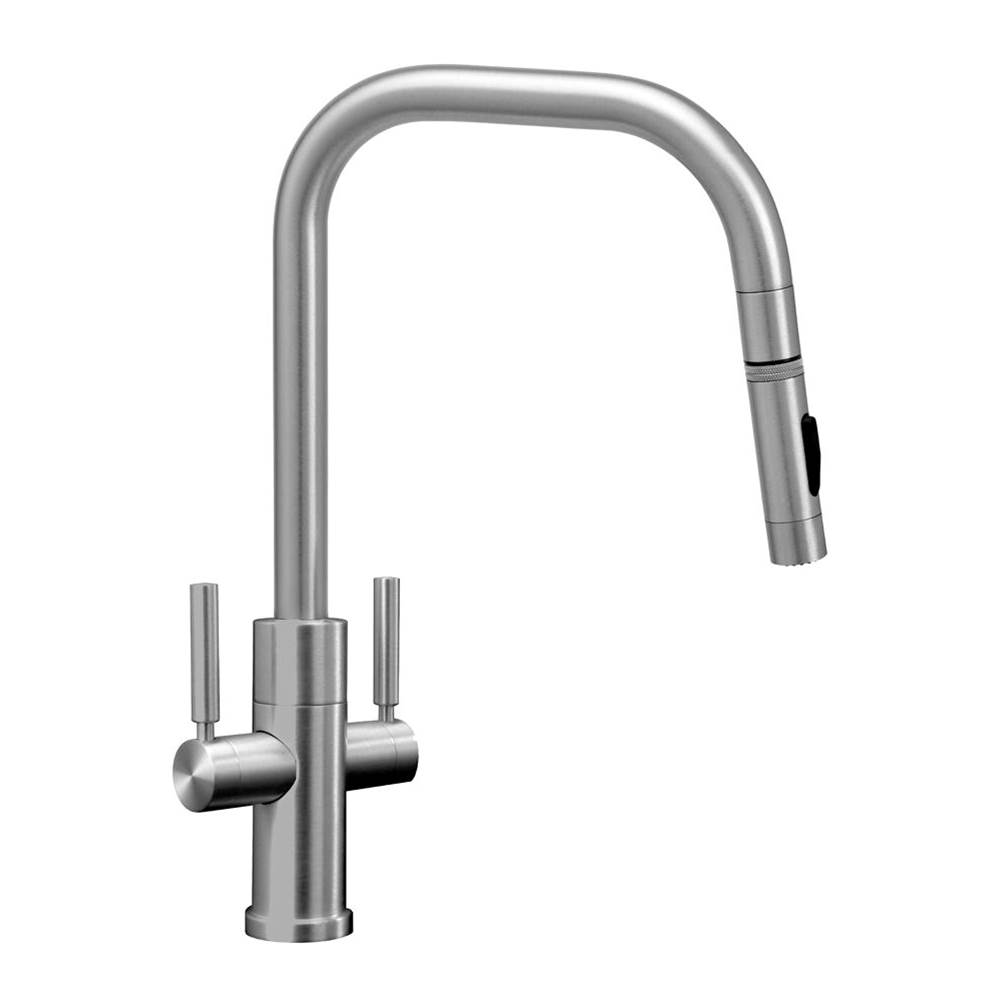 Fixtures, Etc.WaterstoneFulton Modern 2 Handle Plp Pulldown Faucet - Angled Spout - Toggle Sprayer